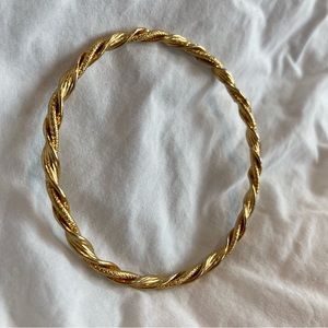 Gold bangle bracelet